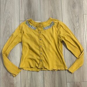 Amy Byer yellow cardigan size youth girls 16